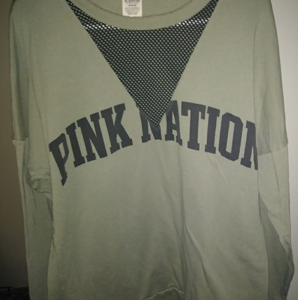Pink Victoria Secret campus crew